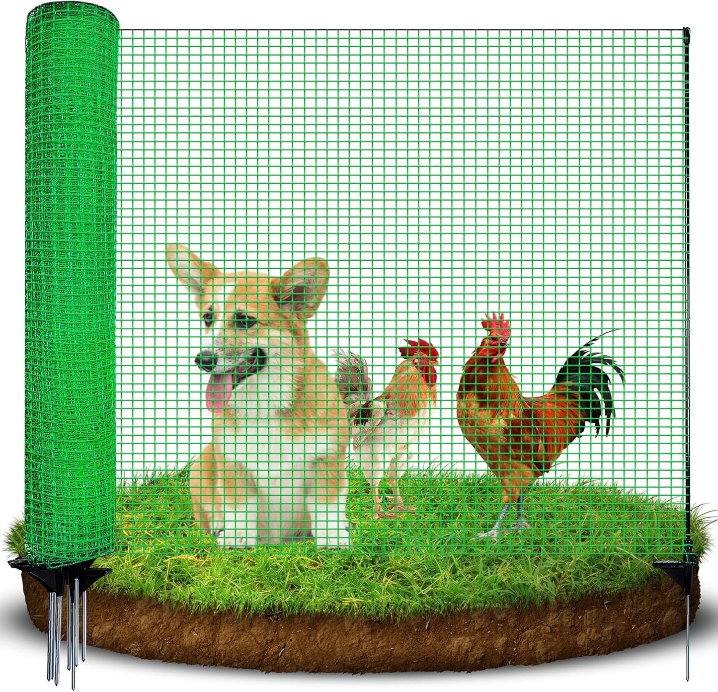 Temporary Fence Plastic Fencing for Dogs and Poultry Safety