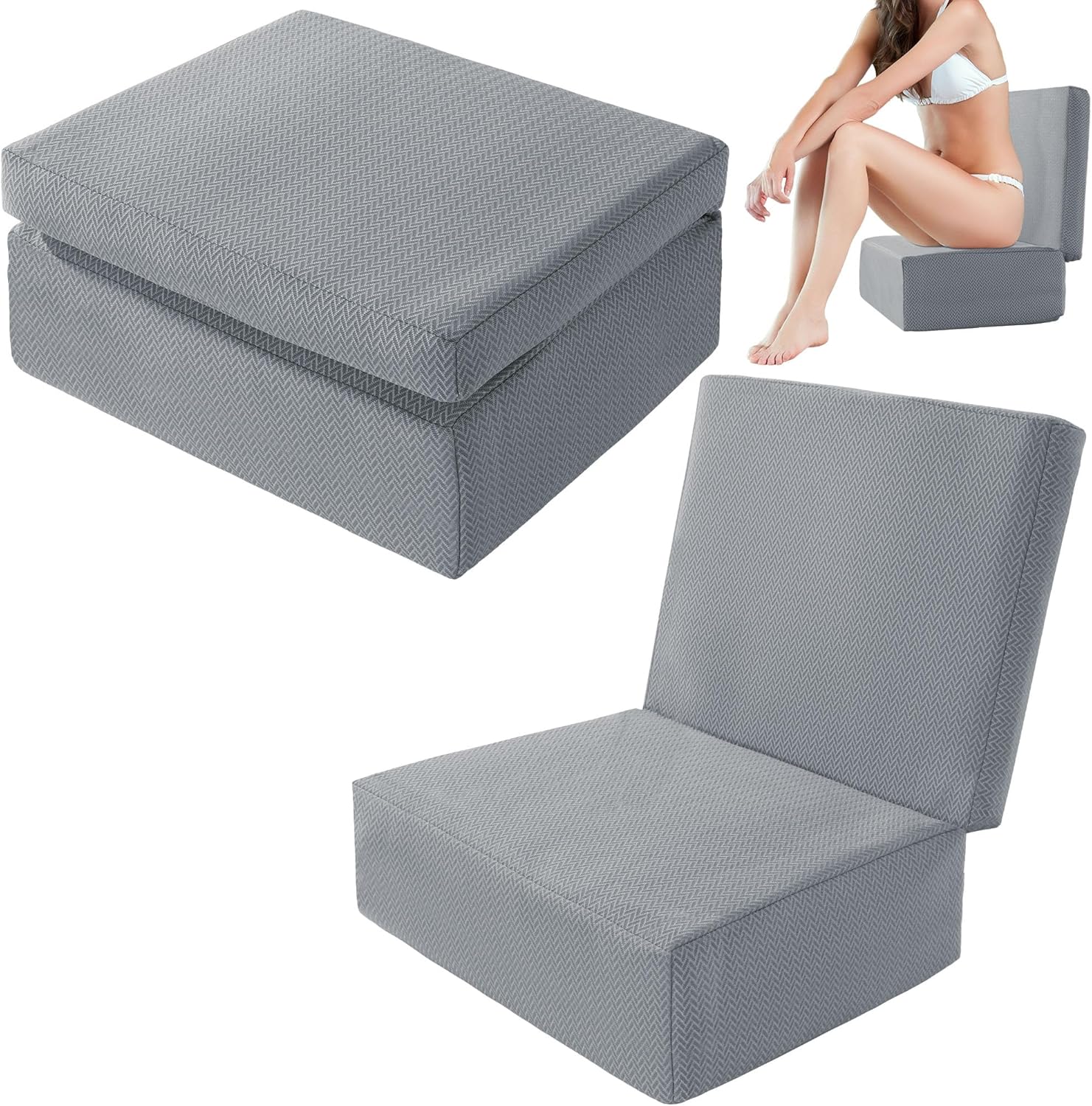 MABOZOO Foldable Hot Tub Booster Seat with Adjustable Heights