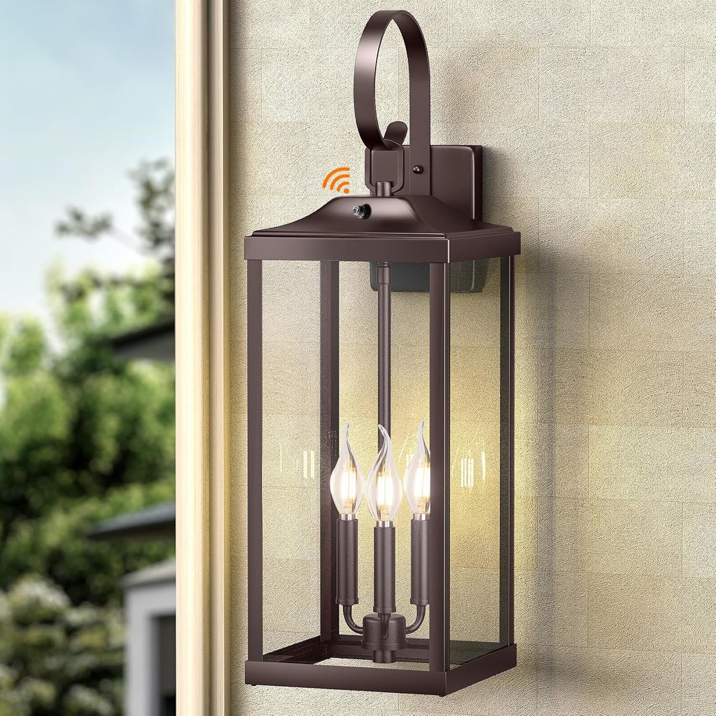 Yolsunes 24in Extra Large Dusk to Dawn Outdoor Wall Light