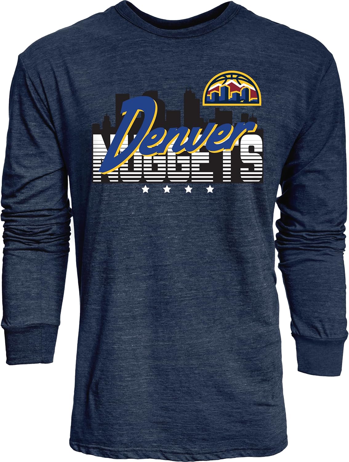 Denver Nuggets Tri-Blend Long Sleeve T-Shirt for Fans