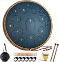 Steel Tongue Drum 14 in 15 Note Hand Pan Drum - Wider Range D Major