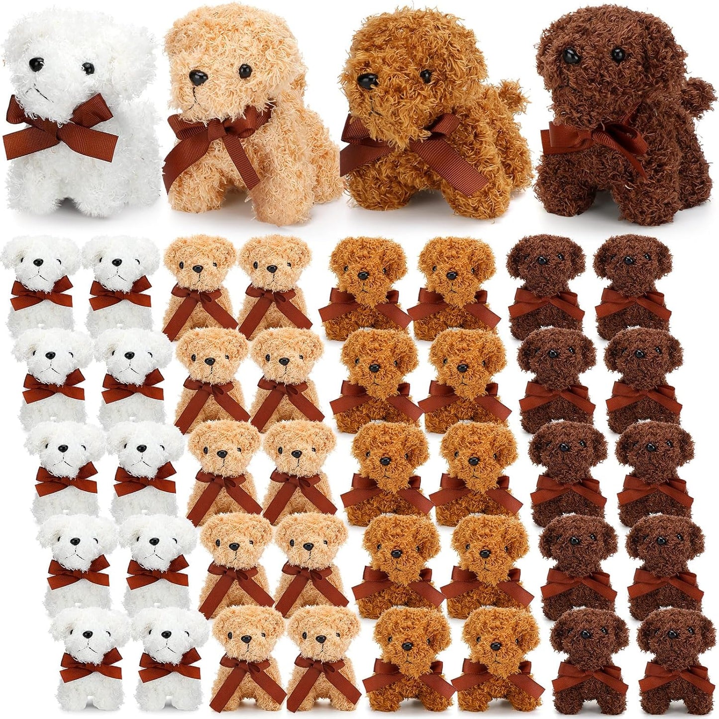 Mini Plush Dogs Bulk Set - 40 Adorable Stuffed Puppy Toys