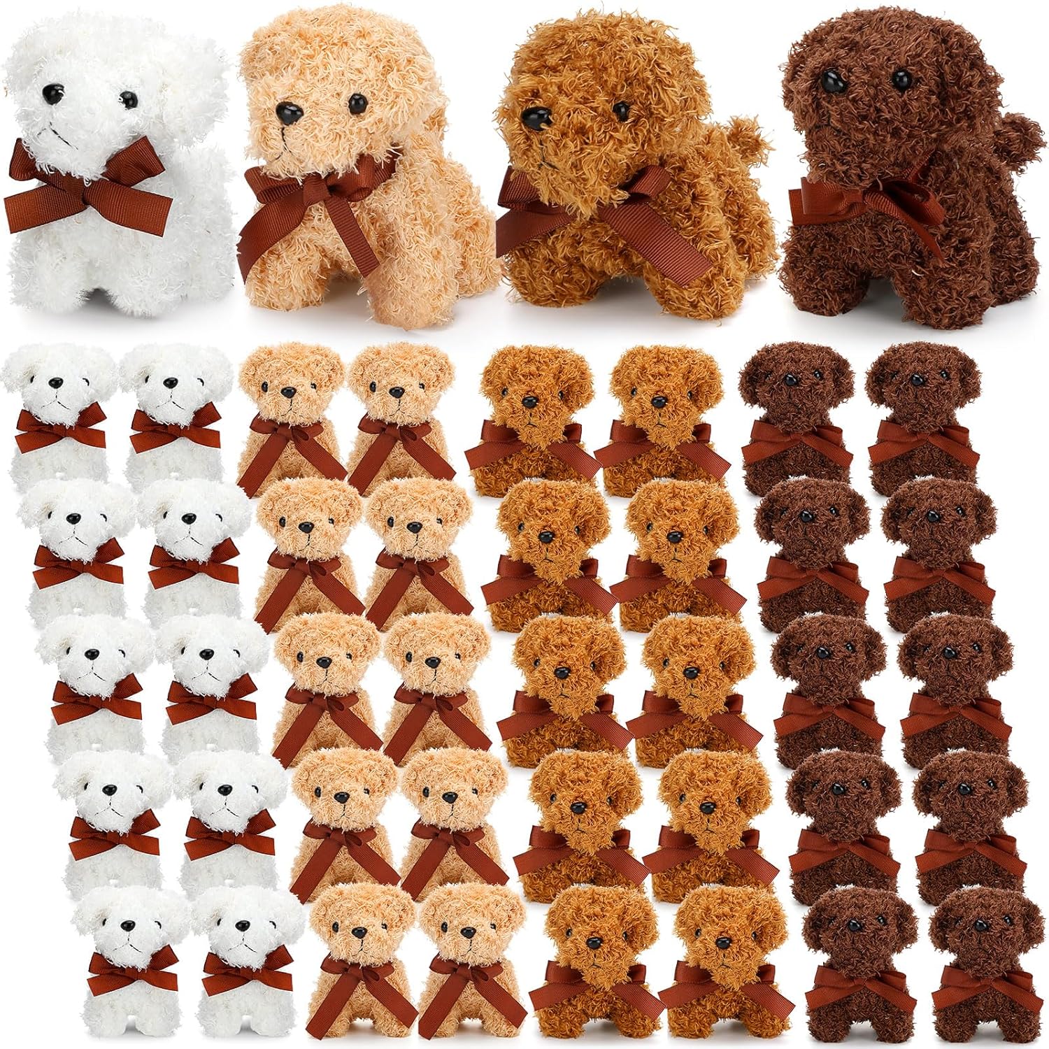 Mini Plush Dogs Bulk Set - 40 Adorable Stuffed Puppy Toys