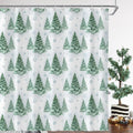 Christmas Xmas Tree Snowflake Shower Curtain 72W x 72H - Winter