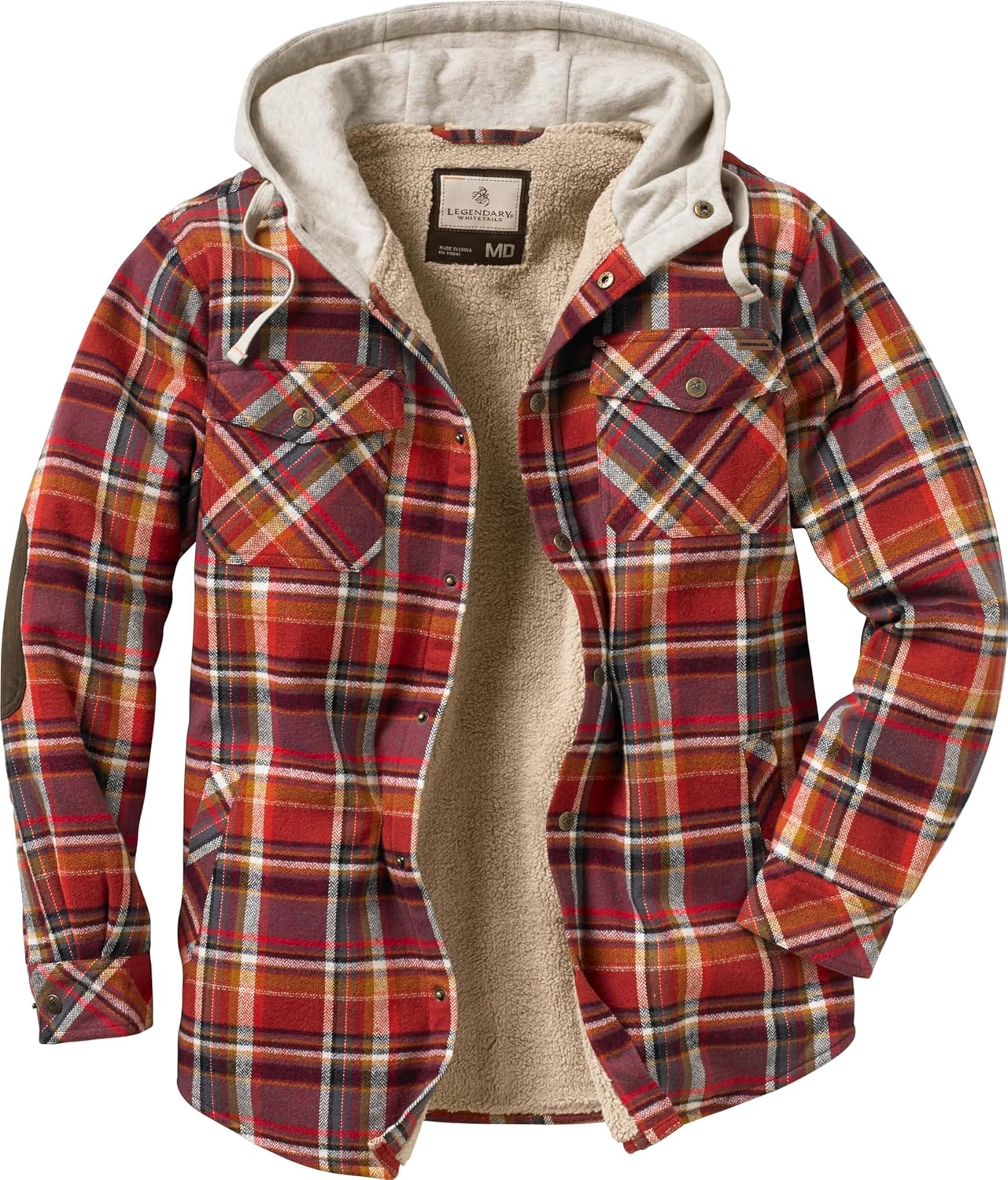 Legendary Whitetails Men's Hooded Shirt Jacket for Comfort
