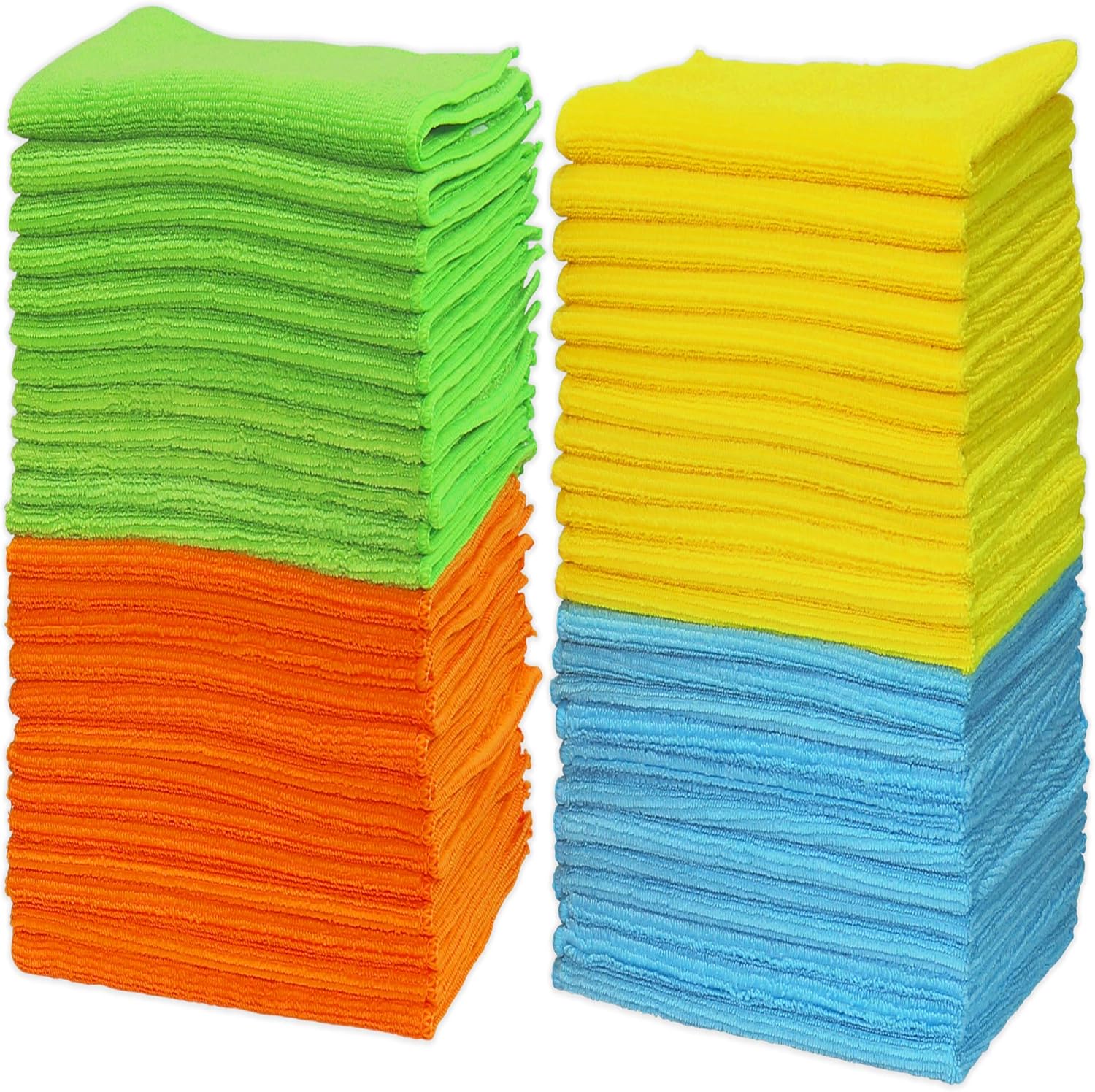 50-Pack Microfiber Cleaning Cloths (12x12) - Simple Houseware