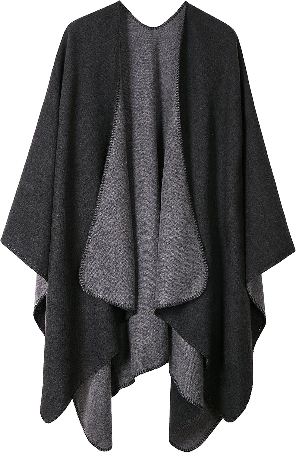 Urban CoCo Women's Color Block Shawl Wrap for Cozy Winter Style