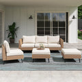 LAUSAINT HOME Outdoor 6-Piece Patio Sectional Sofa - Modular Comfort