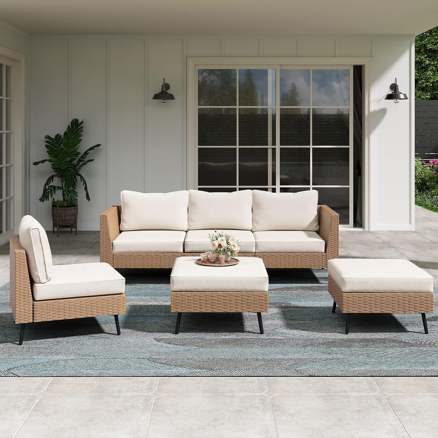 LAUSAINT HOME Outdoor Patio Furniture Set for Garden Comfort