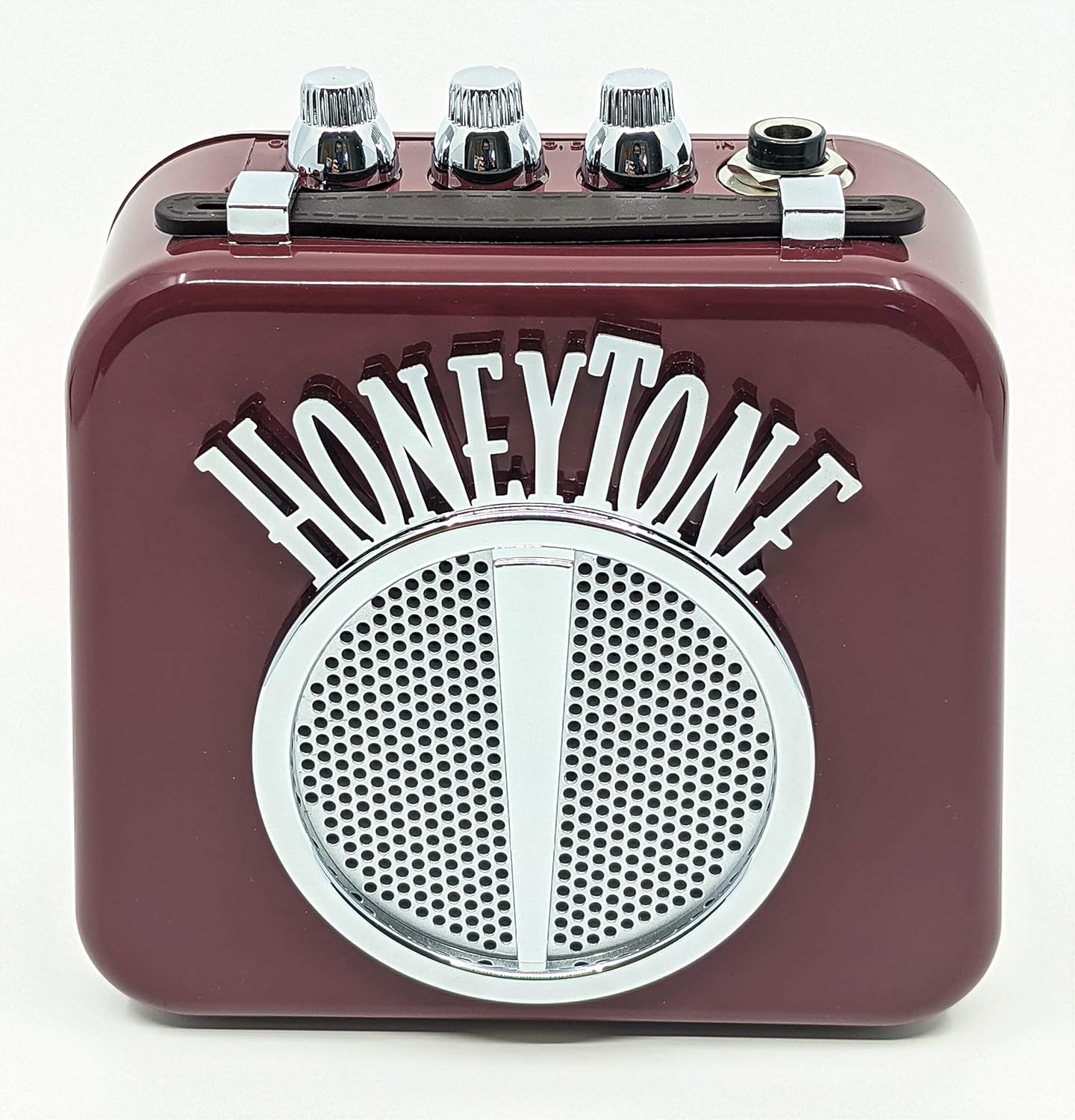 Honeytone Mini-Amp in Burgundy - Big Sound, Small Package!