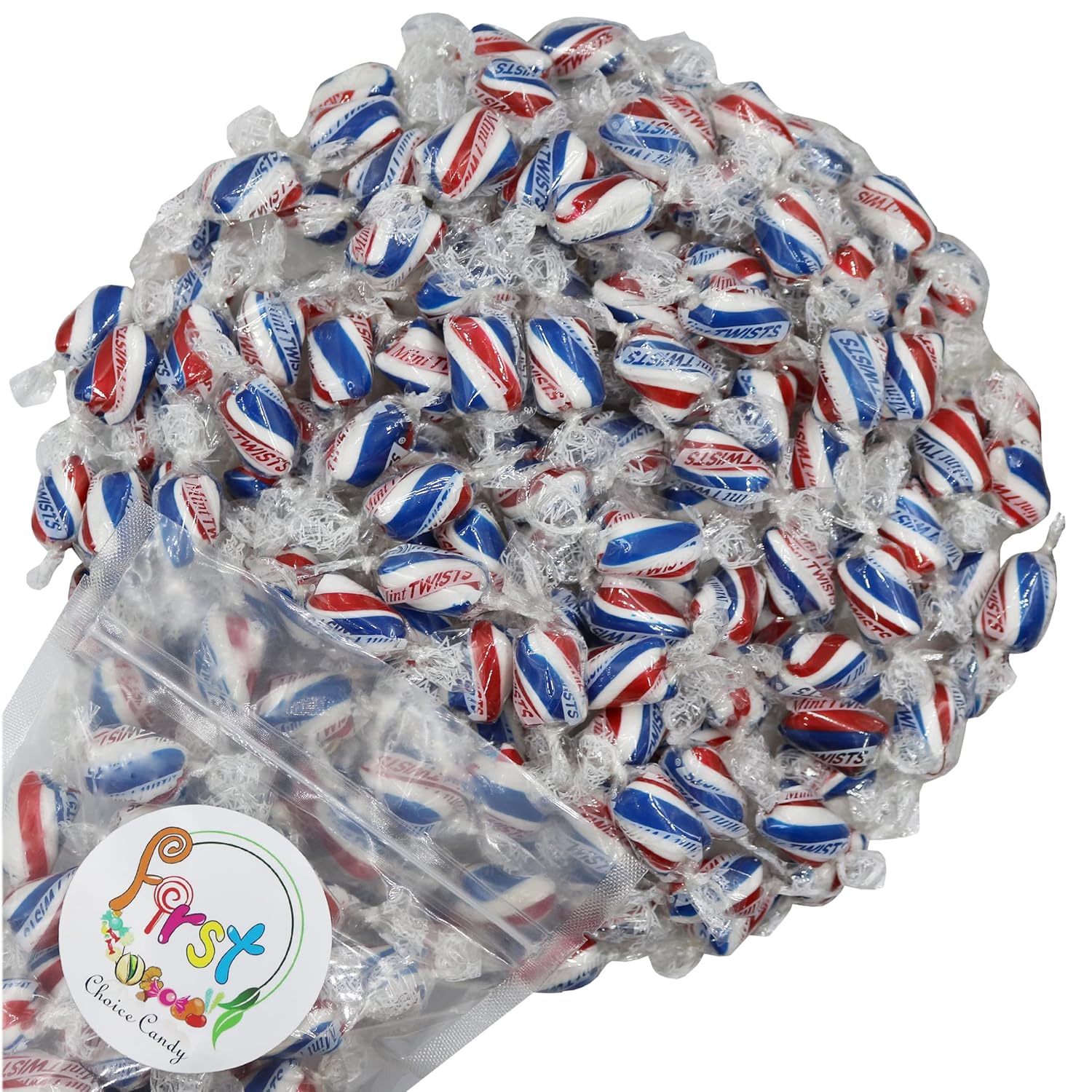 FirstChoiceCandy Hard Candy Twists - Classic Mint Flavor Treats