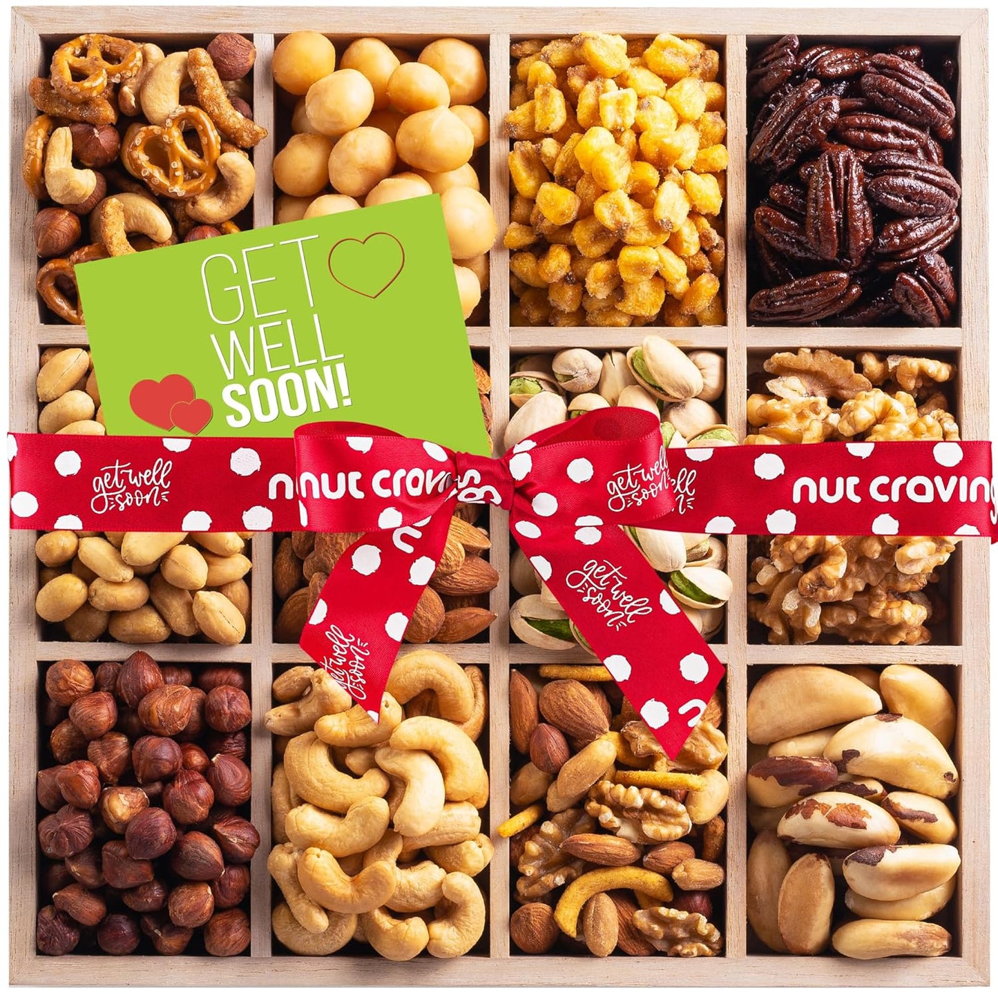 NUT CRAVINGS Gourmet Collection Get Well Soon Nuts Gift Basket
