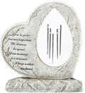 Roman Your Memory Treasure Within Heart 12 in Resin Stone Garden Chime