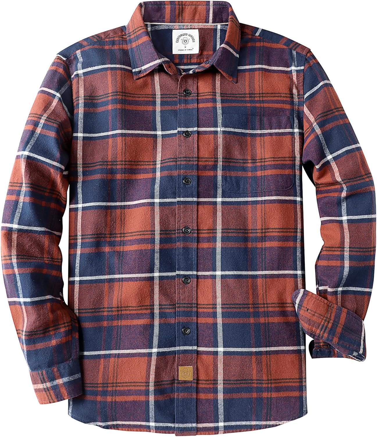 Dubinik Flannel Shirt for Men - Cozy Cotton Long Sleeve Style
