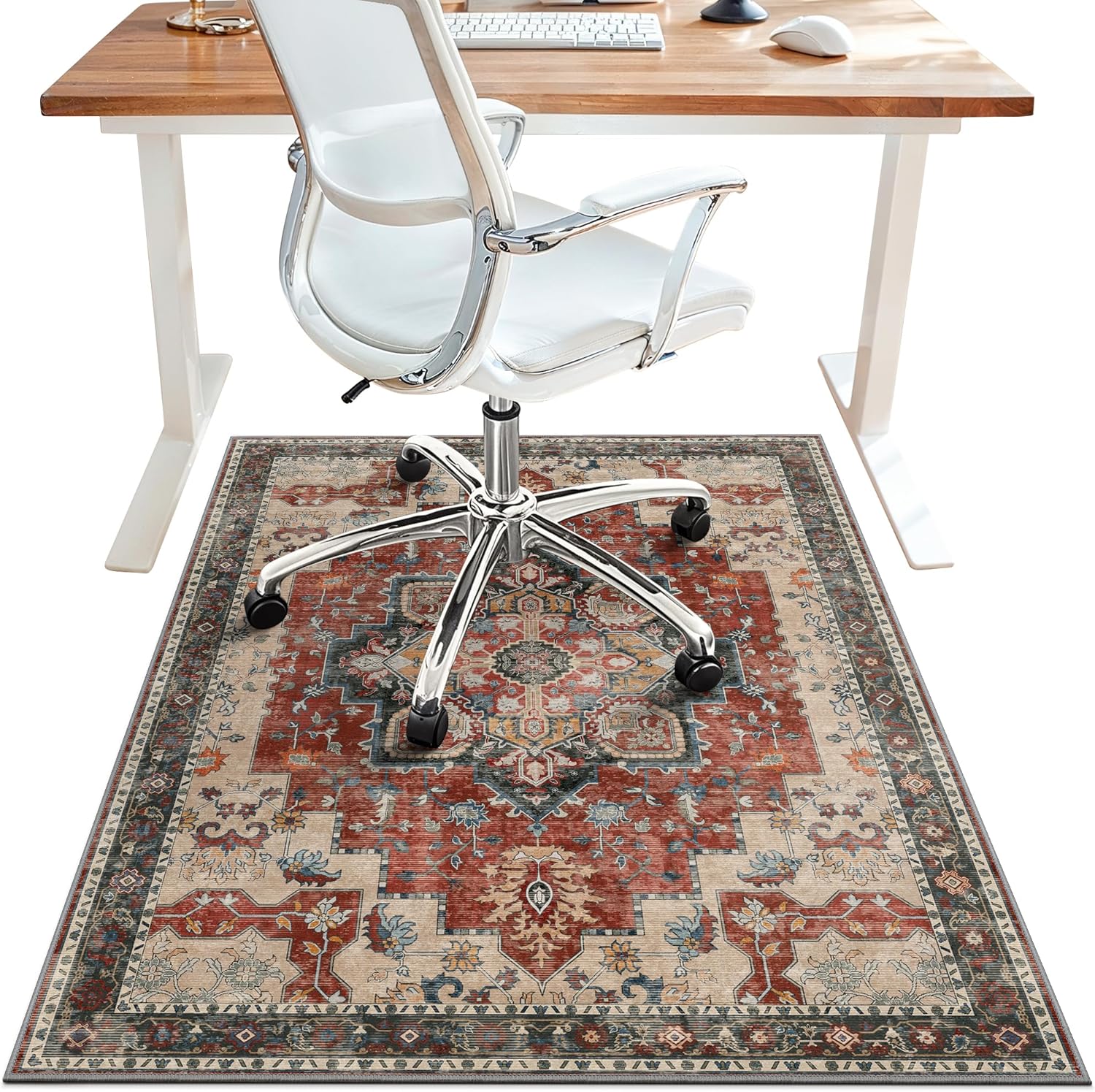 36x48 Office Chair Mat for Hardwood Floors, Vintage Design
