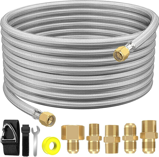 24Ft High Pressure Braided Propane Hose Extension for BBQ Grill
