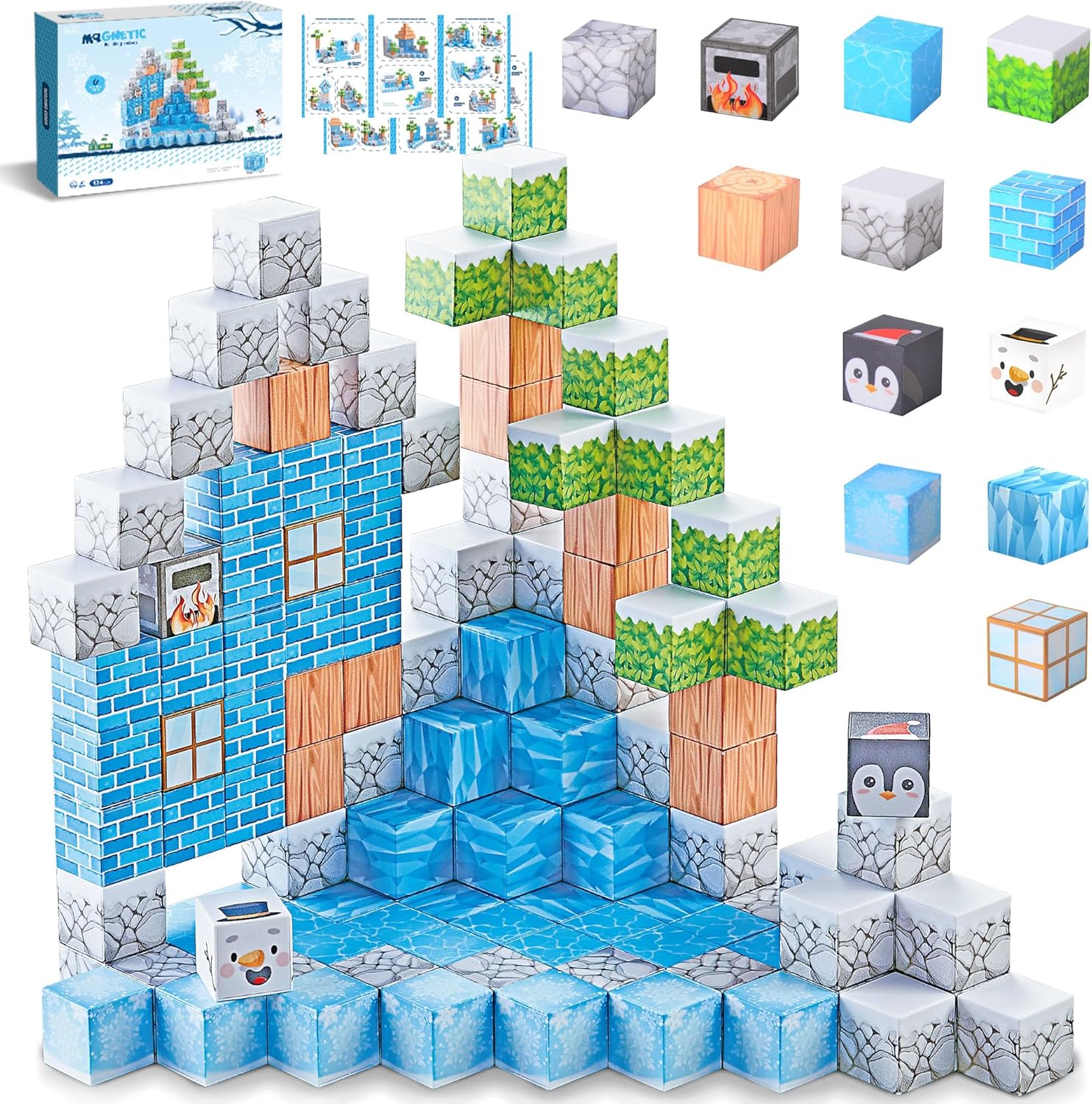 124PCS Magnetic Building Toy - STEM Sensory Fun!