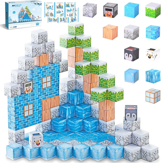 124PCS Magnetic Building Toy - STEM Sensory Fun!