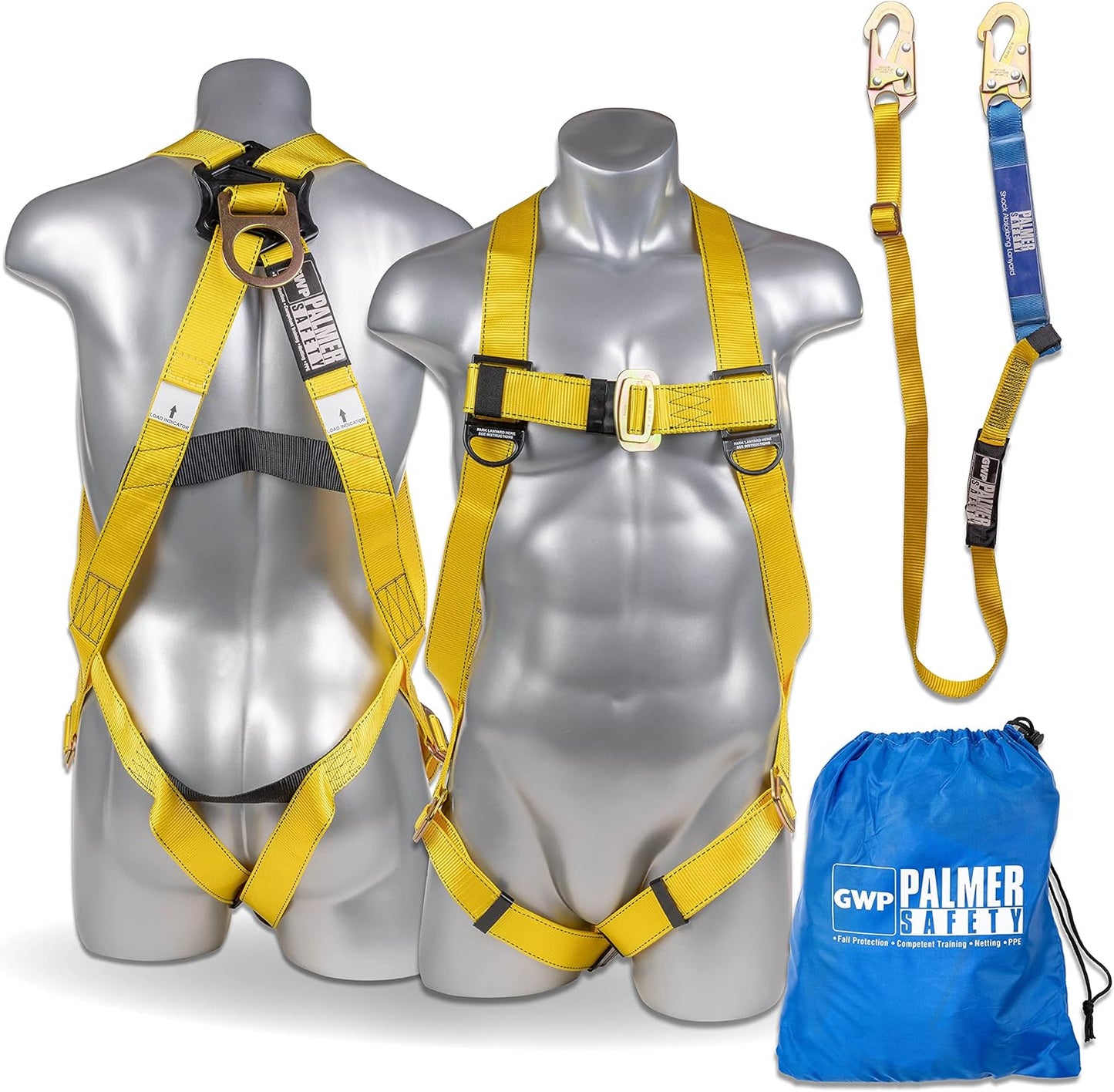 Palmer Safety Harness with Detachable 6 ft Lanyard for Safety
