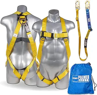 Palmer Safety Harness with Detachable Lanyard for Fall Protection