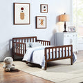 Olive & Opie Jax Toddler Bed in Walnut - Low, Safe Transition