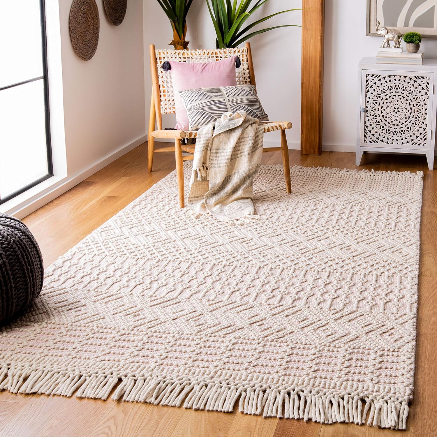 SAFAVIEH Natura Collection Area Rug - Handmade Moroccan Boho