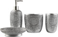 Hymmah Bathroom Accessories Set - 4 Pc Resin Farmhouse Bath Set