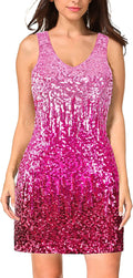 Sequin Sleeveless V-Neck Party Dress - Sparkly Bodycon Cocktail