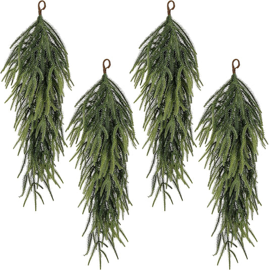 30 Inch Extra Length Faux Pine Teardrop Swag for Christmas Decor