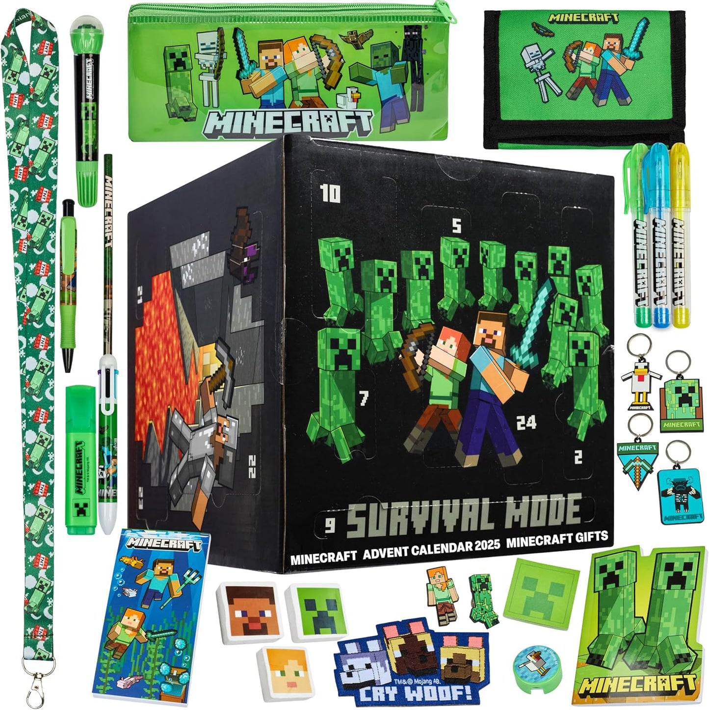 Minecraft Advent Calendar 2025 with 24 Surprises for Kids