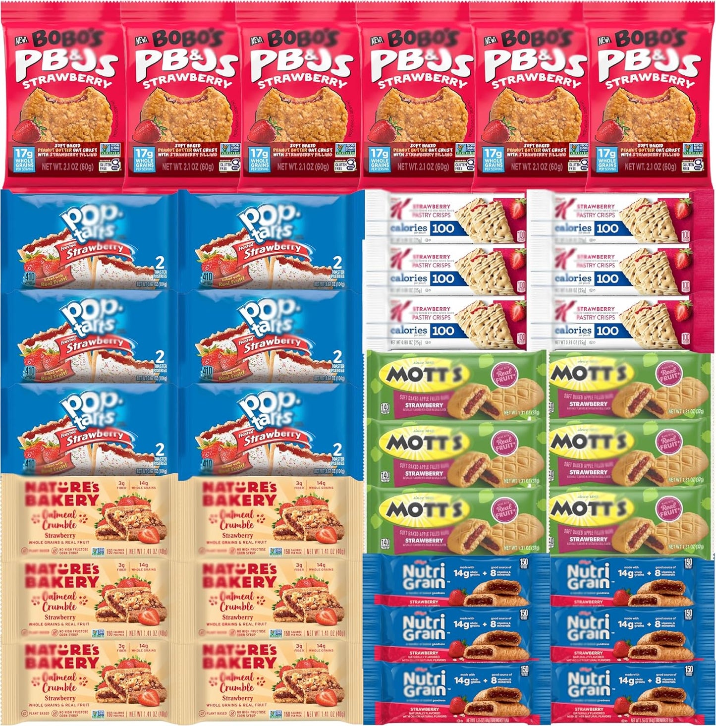 Niro Strawberry Lovers Fruit Filled Bar Assortment for Snacking