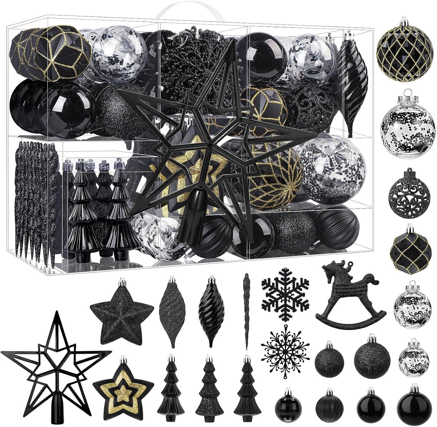 100pcs Christmas Tree Decorations Set for Holiday Cheer