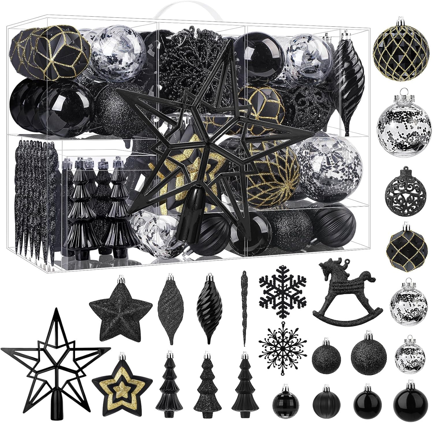 100pcs Christmas Tree Decorations Set for Holiday Cheer