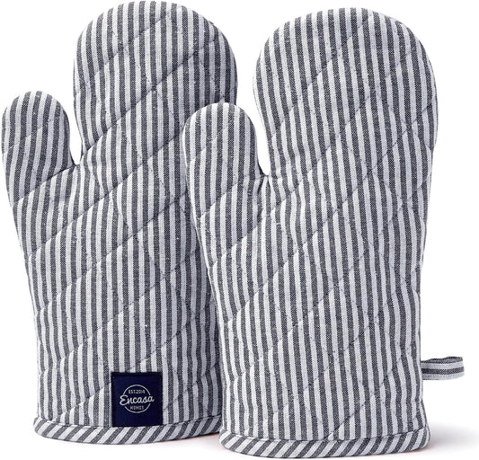 Encasa Homes Heat Resistant Oven Gloves - Safe Kitchen Baking Mitts