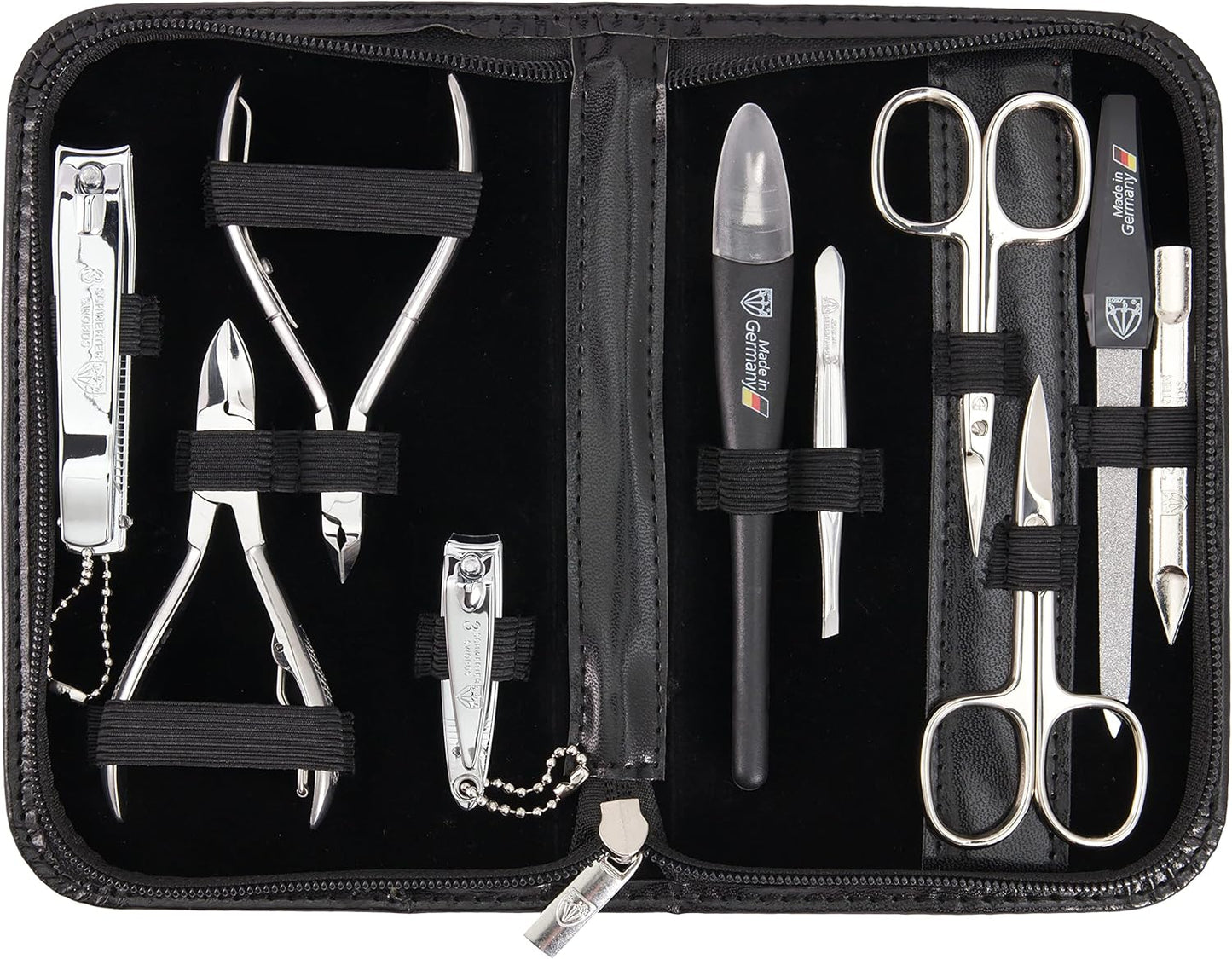 3 Swords Germany 10 Piece Manicure Pedicure Grooming Kit Set