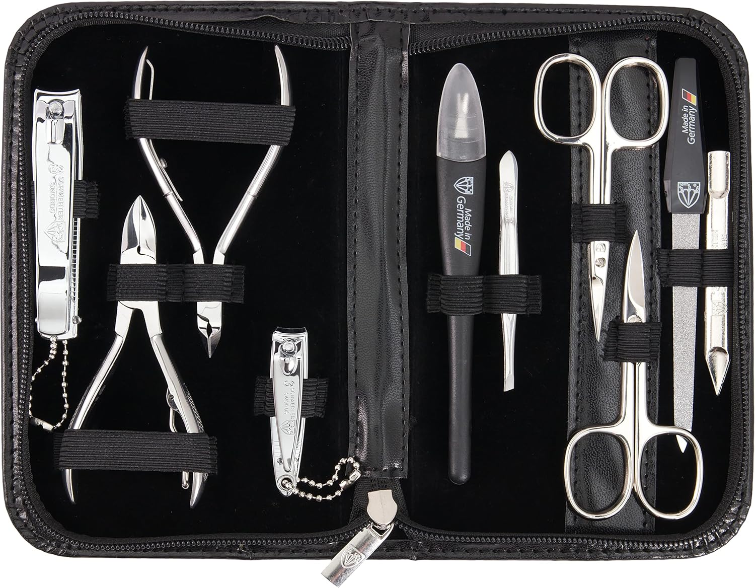 3 Swords Germany 10 Piece Manicure Pedicure Grooming Kit Set