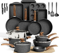 30 Piece Nonstick Pots and Pans Set for Healthy Cooking