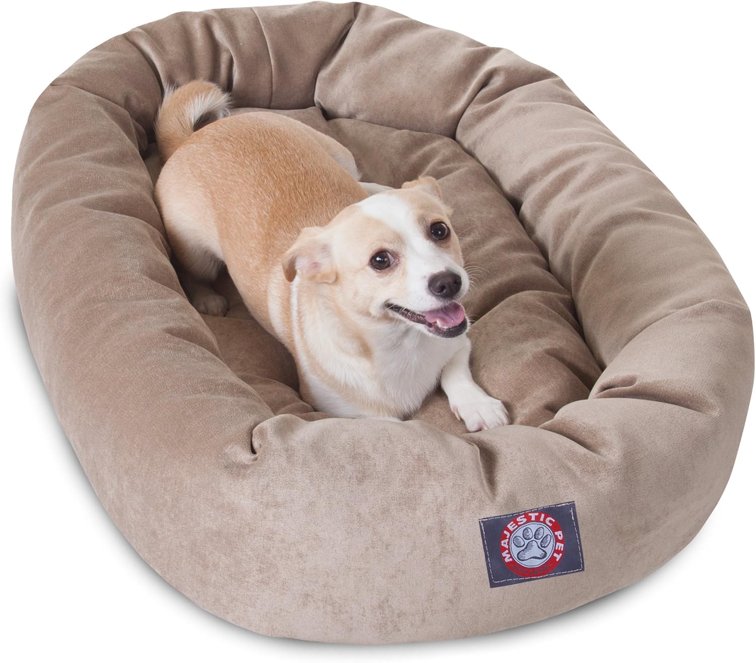 Majestic Pet 32 Inch Micro Velvet Calming Dog Bed for Comfort