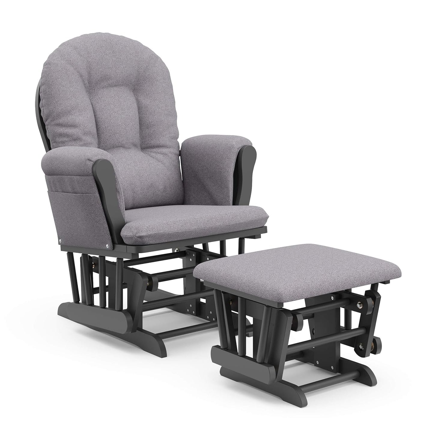 Storkcraft Premium Hoop Glider & Ottoman for Nursery Comfort