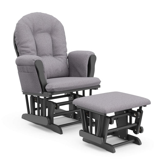 Storkcraft Premium Hoop Glider & Ottoman for Nursery Comfort