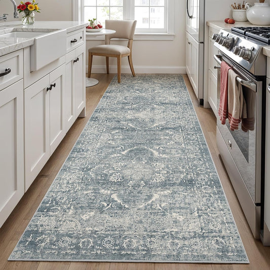 Vintage Non-Slip 3x10 Runner Rug for Hallway and Entryway