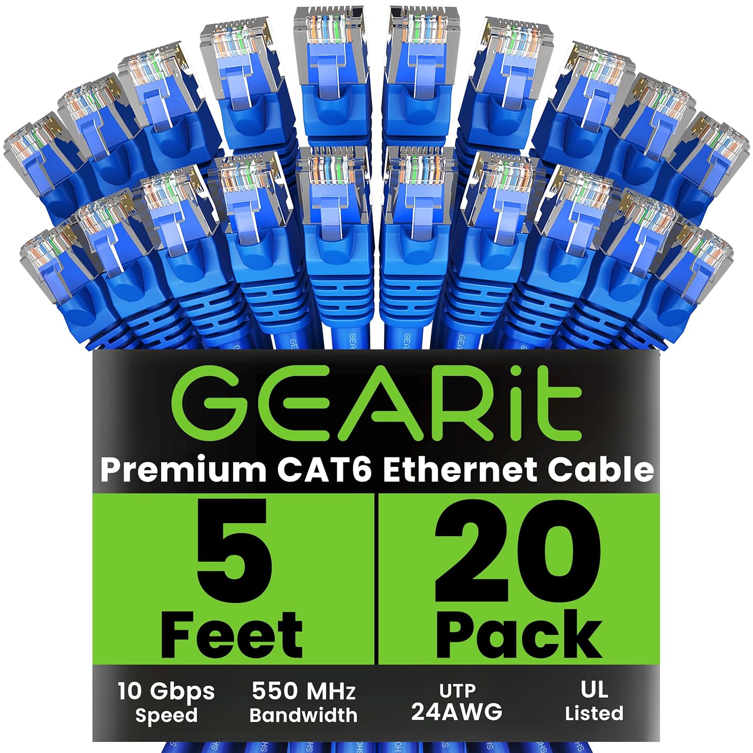 High-Performance Cat 6 Ethernet Cable Pack for Reliable Networking