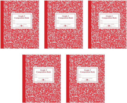 ROARING SPRING Grade 1 Composition Book, 5PK - 50 sheets, Ideal Size