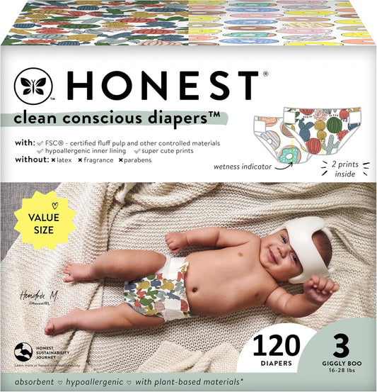 Sustainable Plant-Based Diapers | Cactus Cuties + Donuts | Size 3 Super Club Box