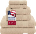 Luxury 6 Piece Towel Set - 100% Cotton Turkish Towels