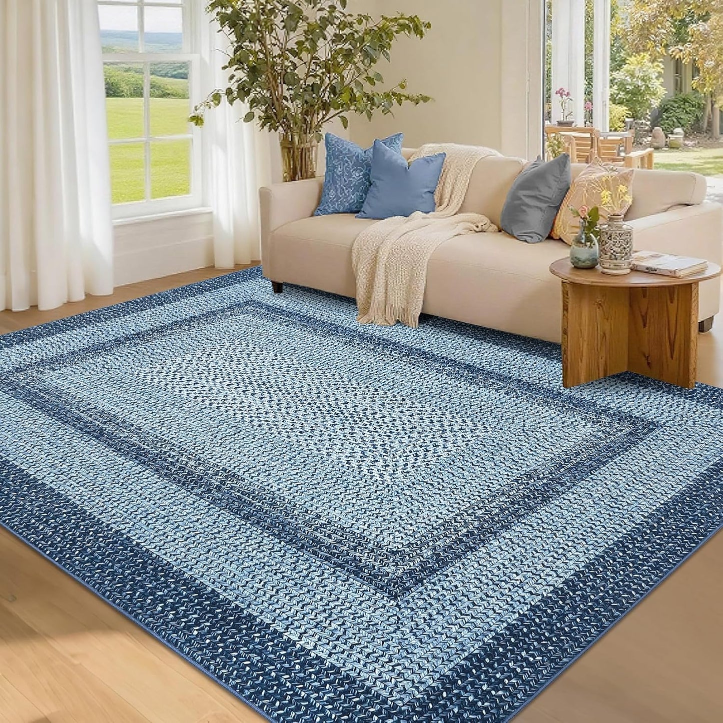 Washable Area Rugs 4x6 for Living Room and Entryway Soft Rug