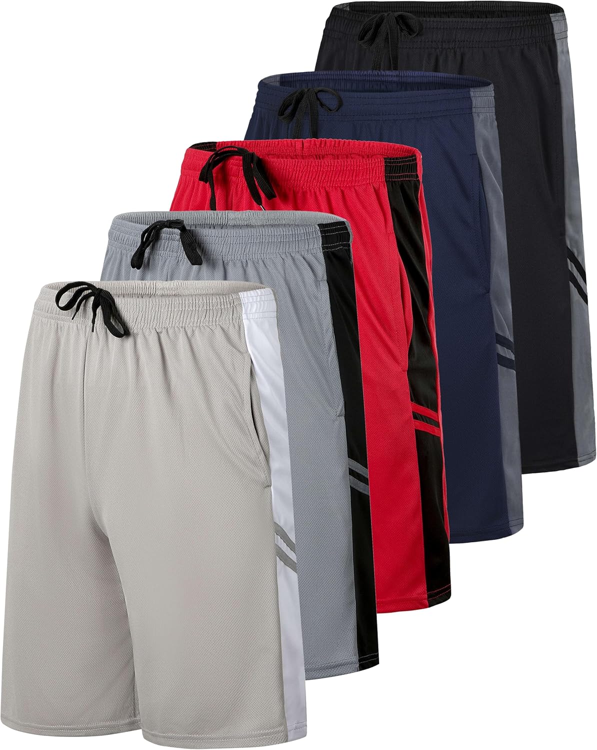 Boys' Mesh Basketball Athletic Shorts with Pockets for Teens