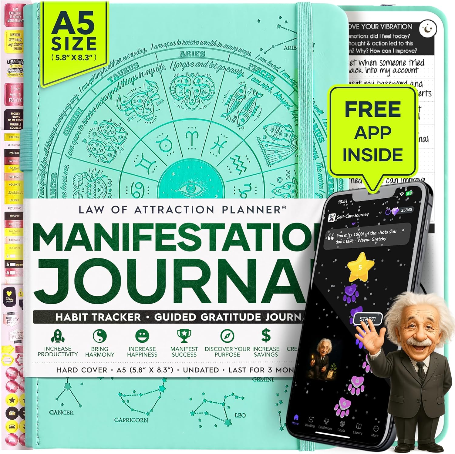 Manifestation Journal for Positivity, Affirmations & Gratitude
