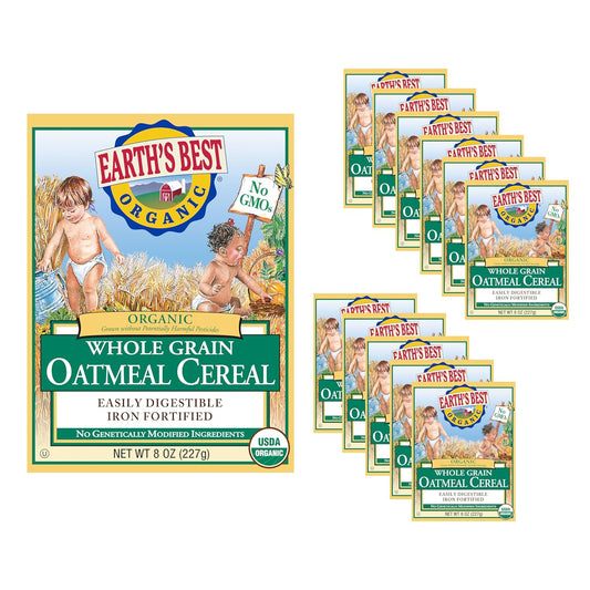 Earth's Best Organic Baby Food Whole Grain Oatmeal Cereal