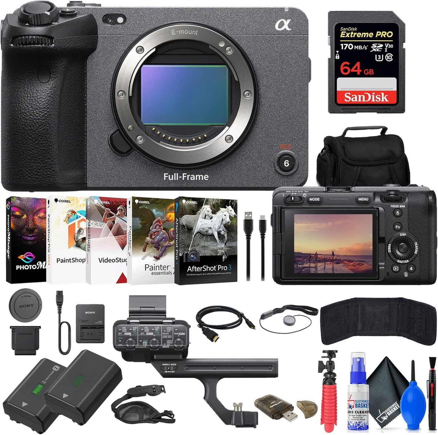 Sony FX3 Full-Frame Cinema Camera Bundle with Accessories